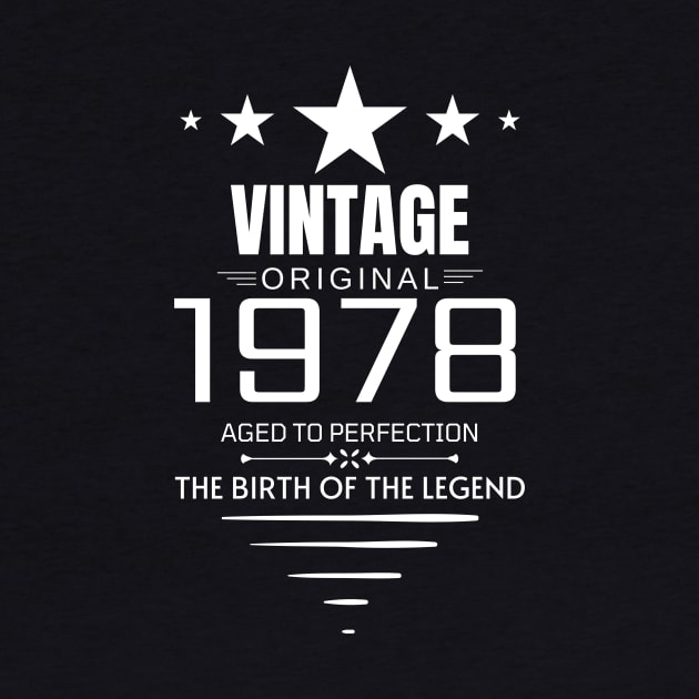Vintage 1978 - Birthday GIft by Fluen